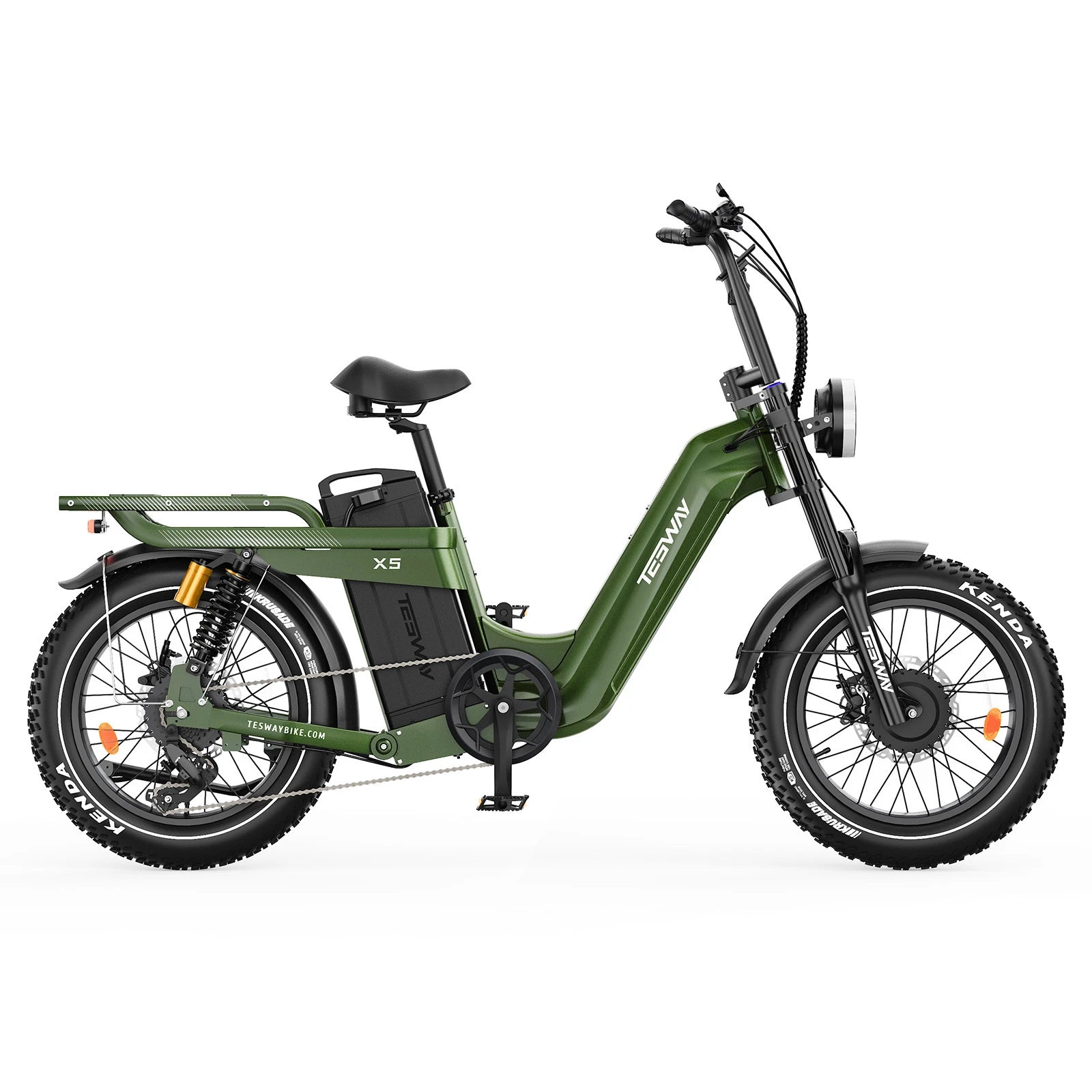 TESWAY X5 AWD Step-Thru E-Bike – Easy Mount 3600W Dual Motor