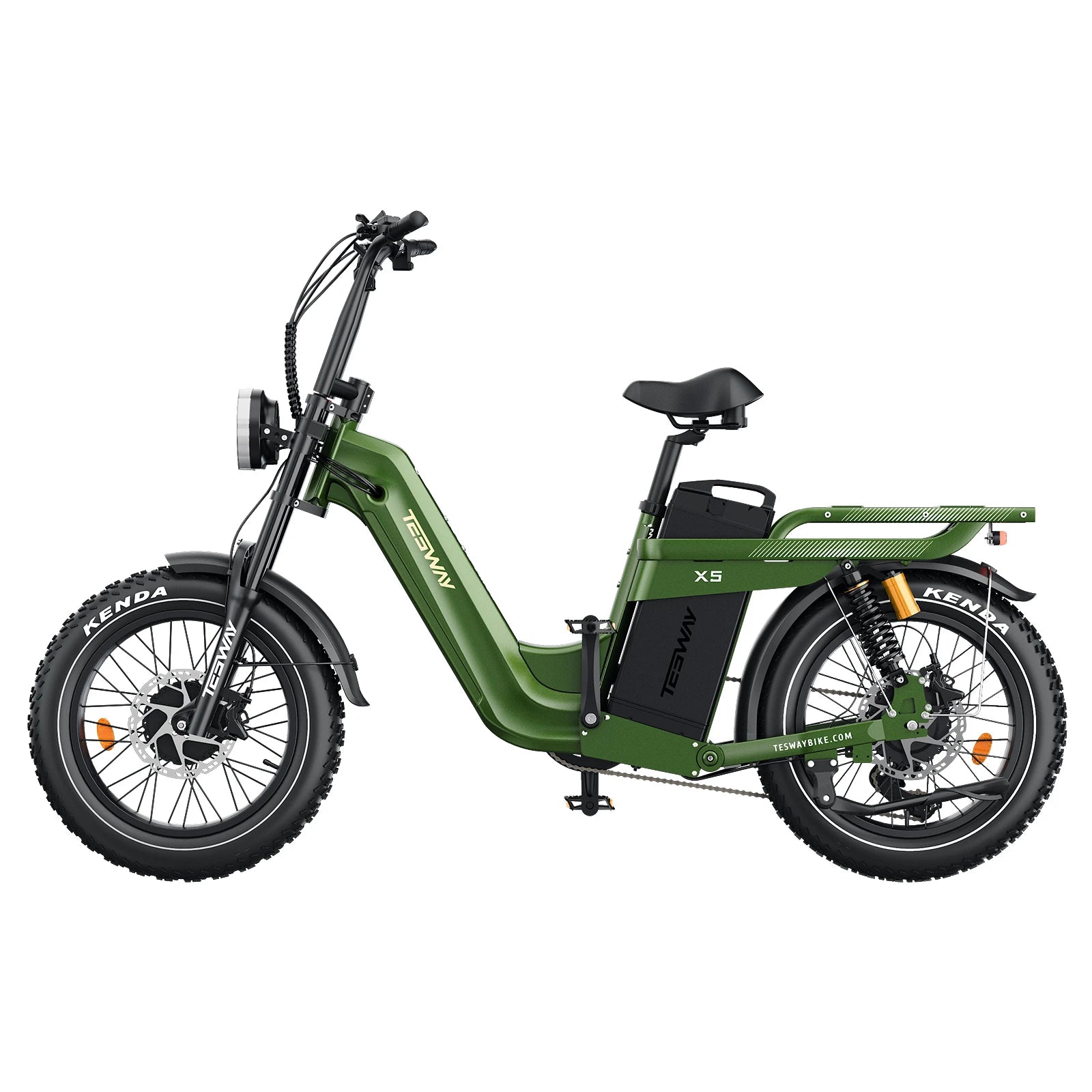 TESWAY X5 AWD Step-Thru E-Bike – Easy Mount 3600W Dual Motor