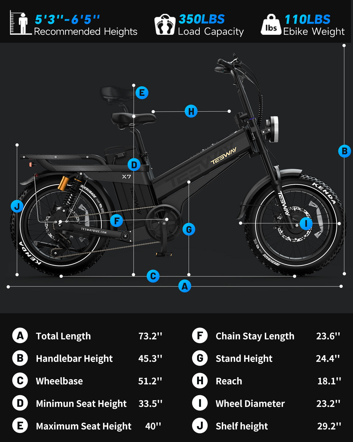 TESWAY X7 AWD – 3000W Dual Motor 200NM Torque