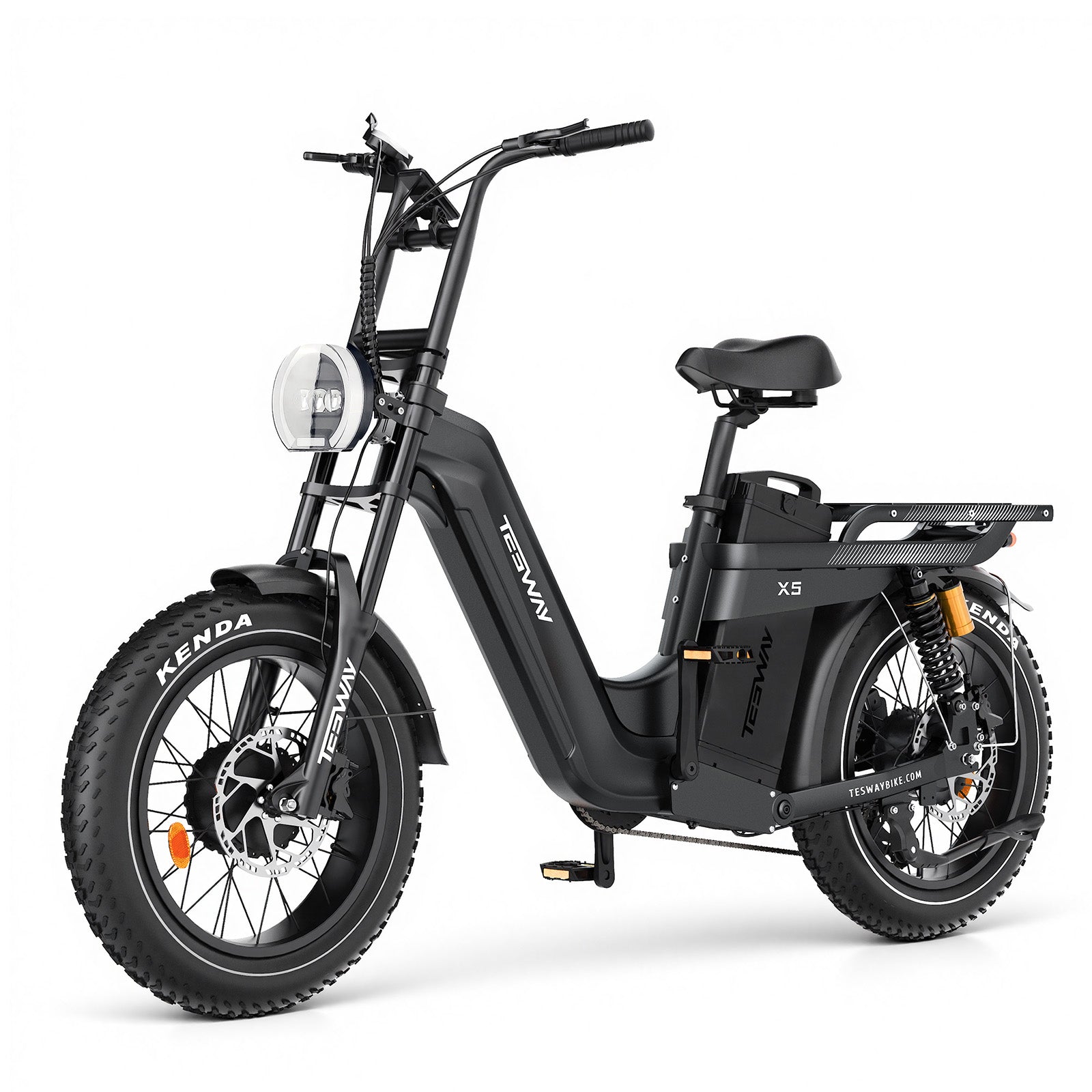 TESWAY X5 AWD Step-Thru E-Bike β Easy Mount 3600W Dual Motor