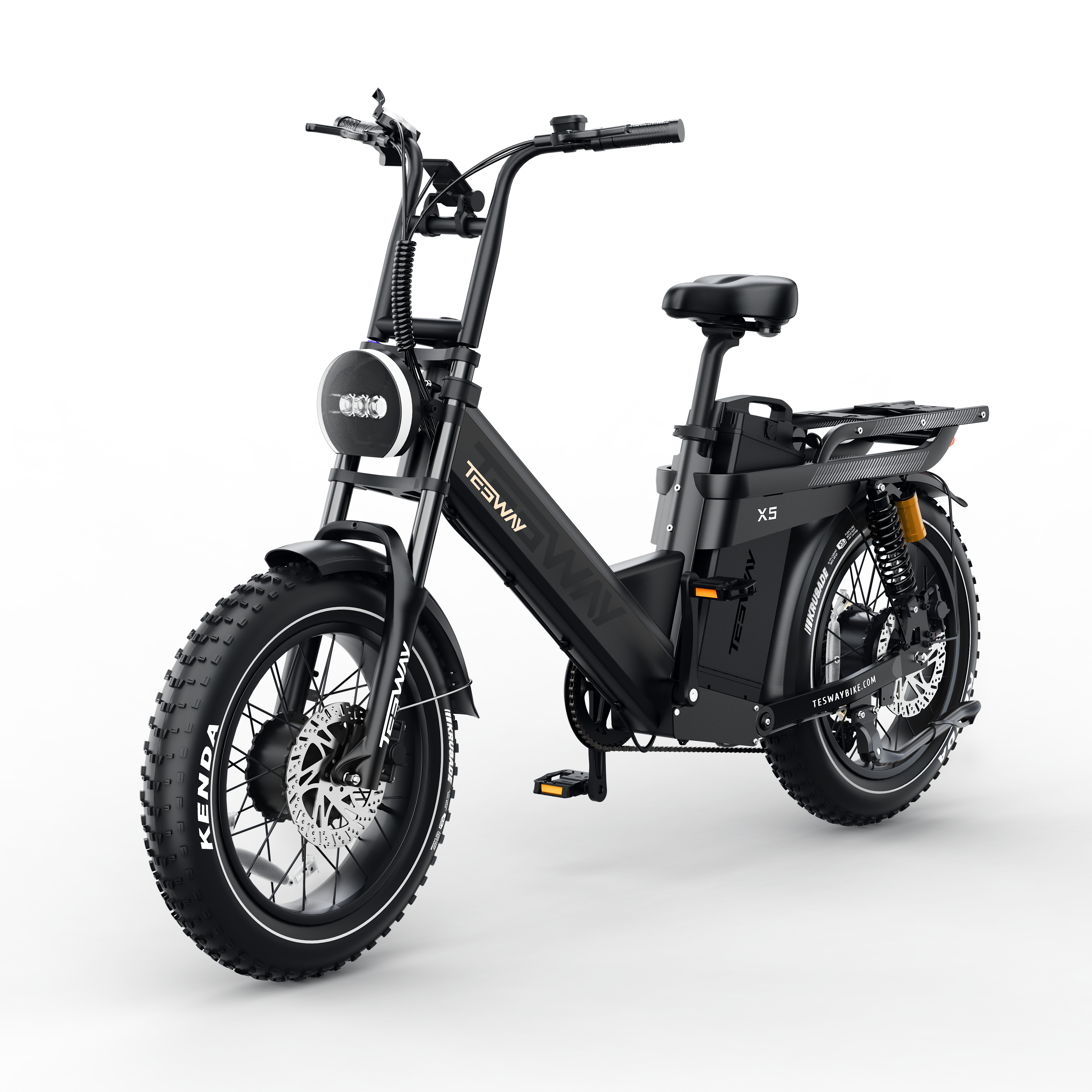 TESWAY X5 AWD Step-Thru E-Bike – Easy Mount 3000W Dual Motor