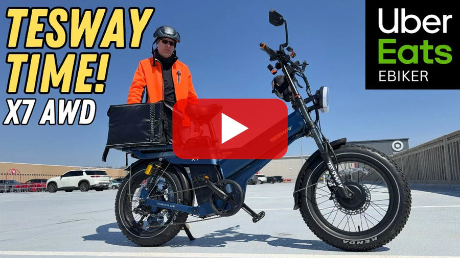 Tesway X7 AWD Review: Testing a Powerful 3600w Electric Bike for Food Delivery