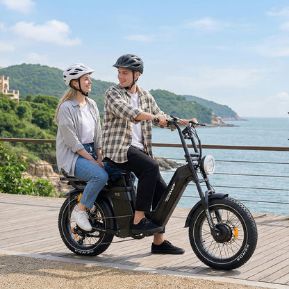 TESWAY X5 AWD Step-Thru E-Bike – Easy Mount 3600W Dual Motor