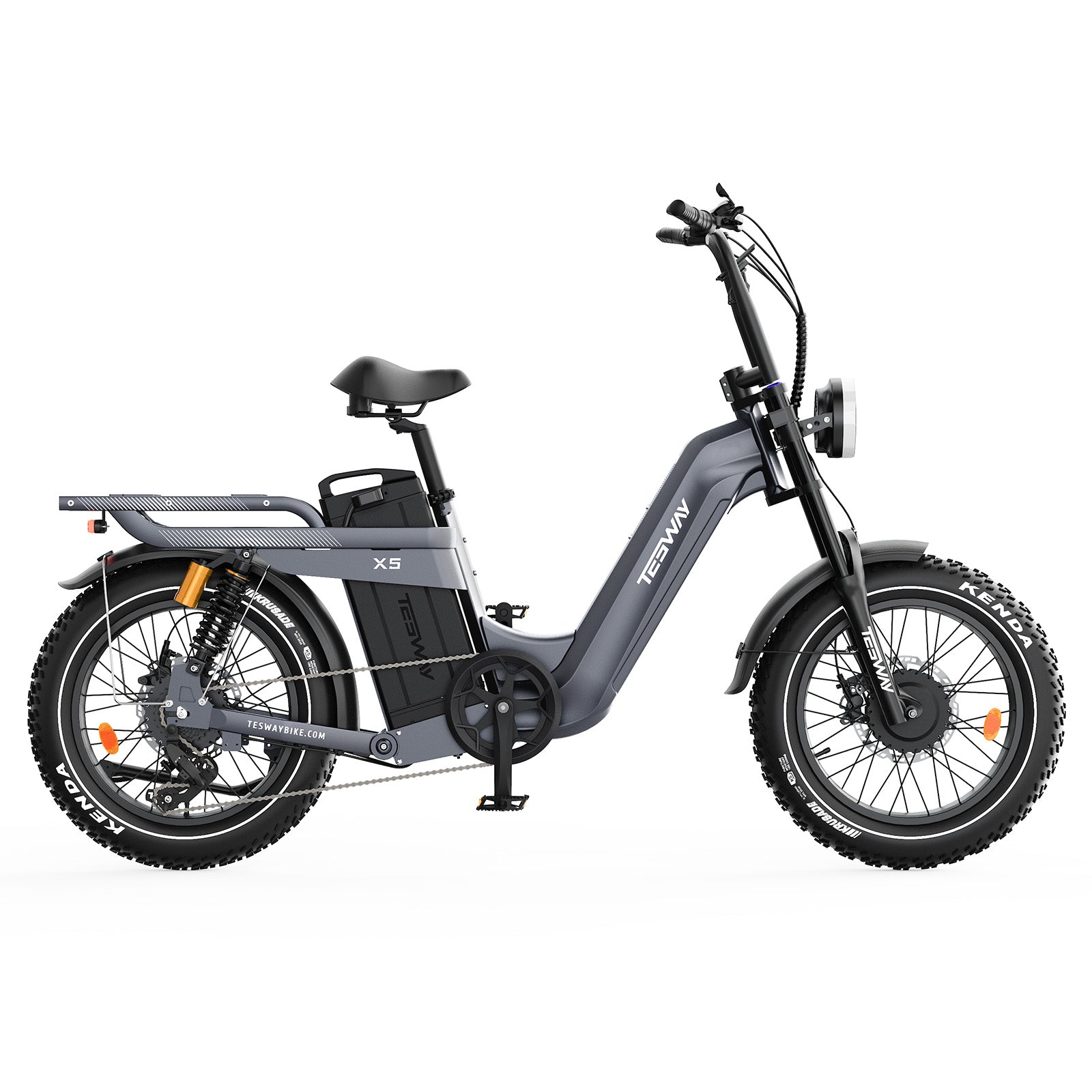 TESWAY X5 AWD Step-Thru E-Bike – Easy Mount 3600W Dual Motor
